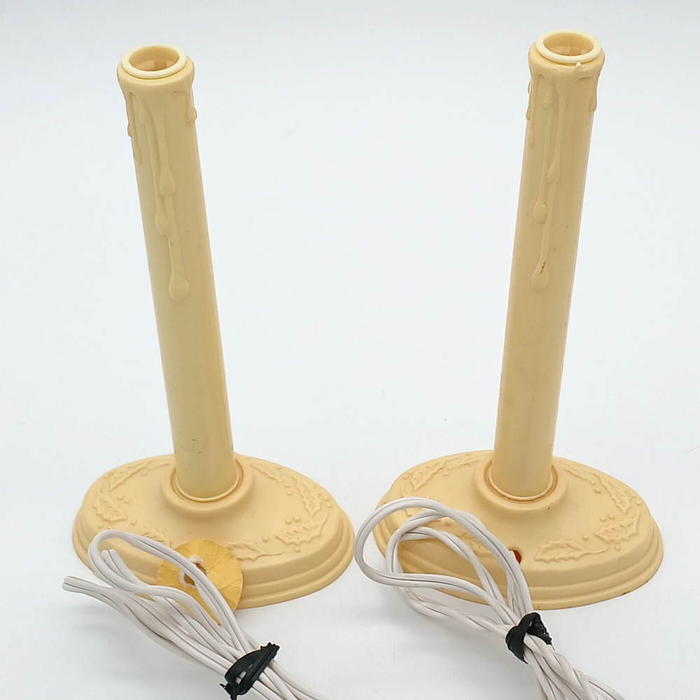 Set of 7 Vintage Electric Window Candles Wax Drip Christmas Lights C7 1970s - Picture 7 of 9